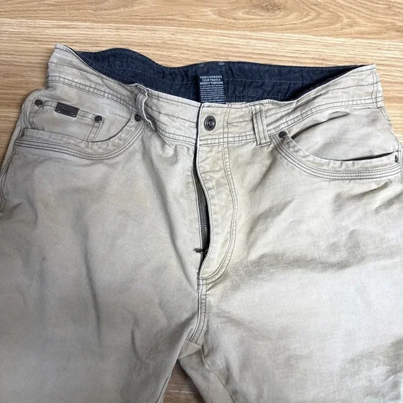 Kuhl Men's Tan Canvas Cargo Hiking Pants - Size 38 x 30 - Picture 3 of 6